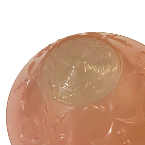Vintage Antique Pink Ceiling Light Glass Shade Art Deco Scalloped Edge - Picture 3 of 9